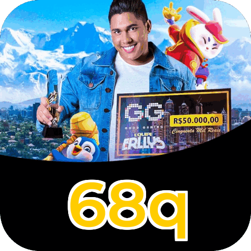 Interface do aplicativo 68q mostrando jogos disponíveis no iOS e Android